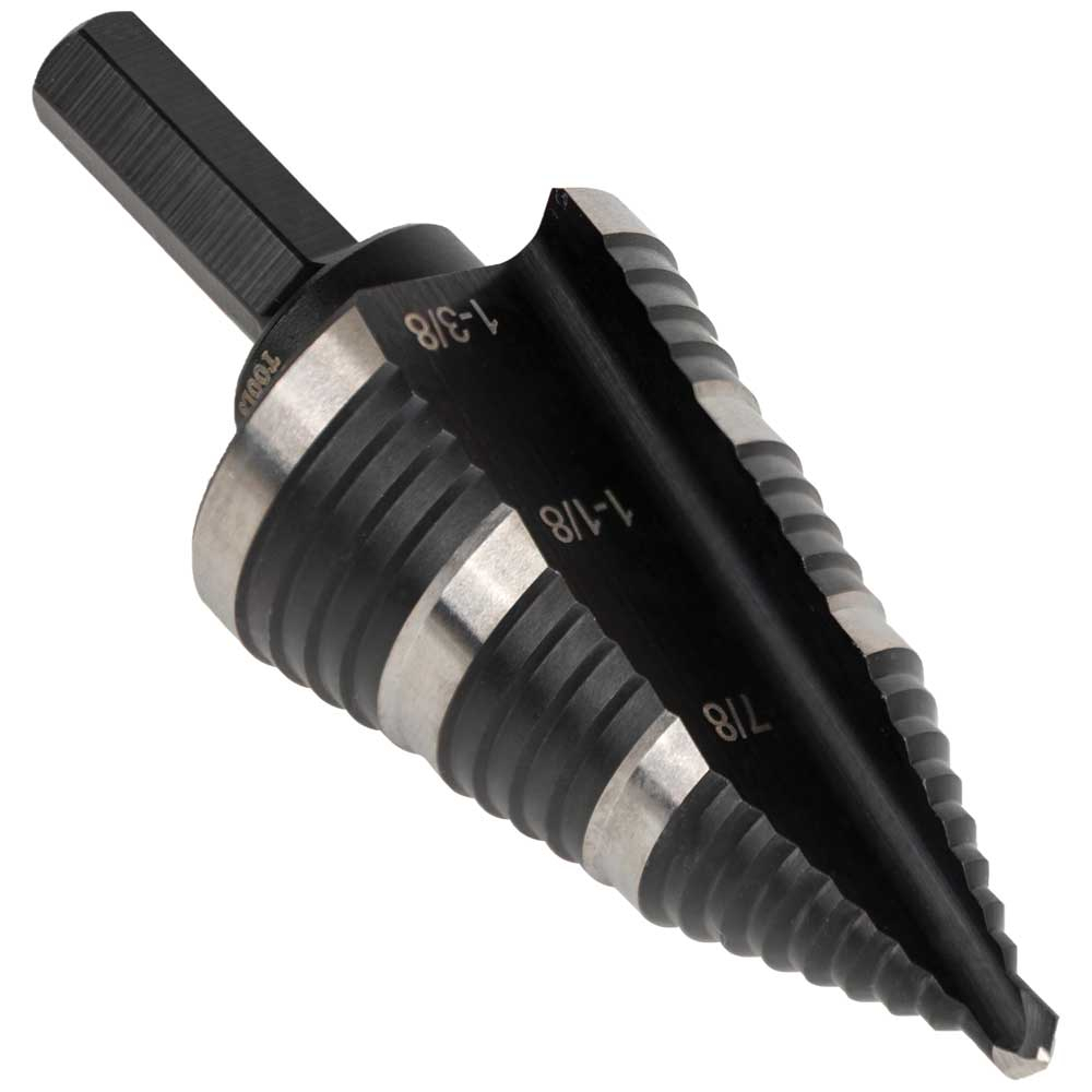 Step Drill Bit #15 Double Fluted 7/8 to 1-3/8-Inch