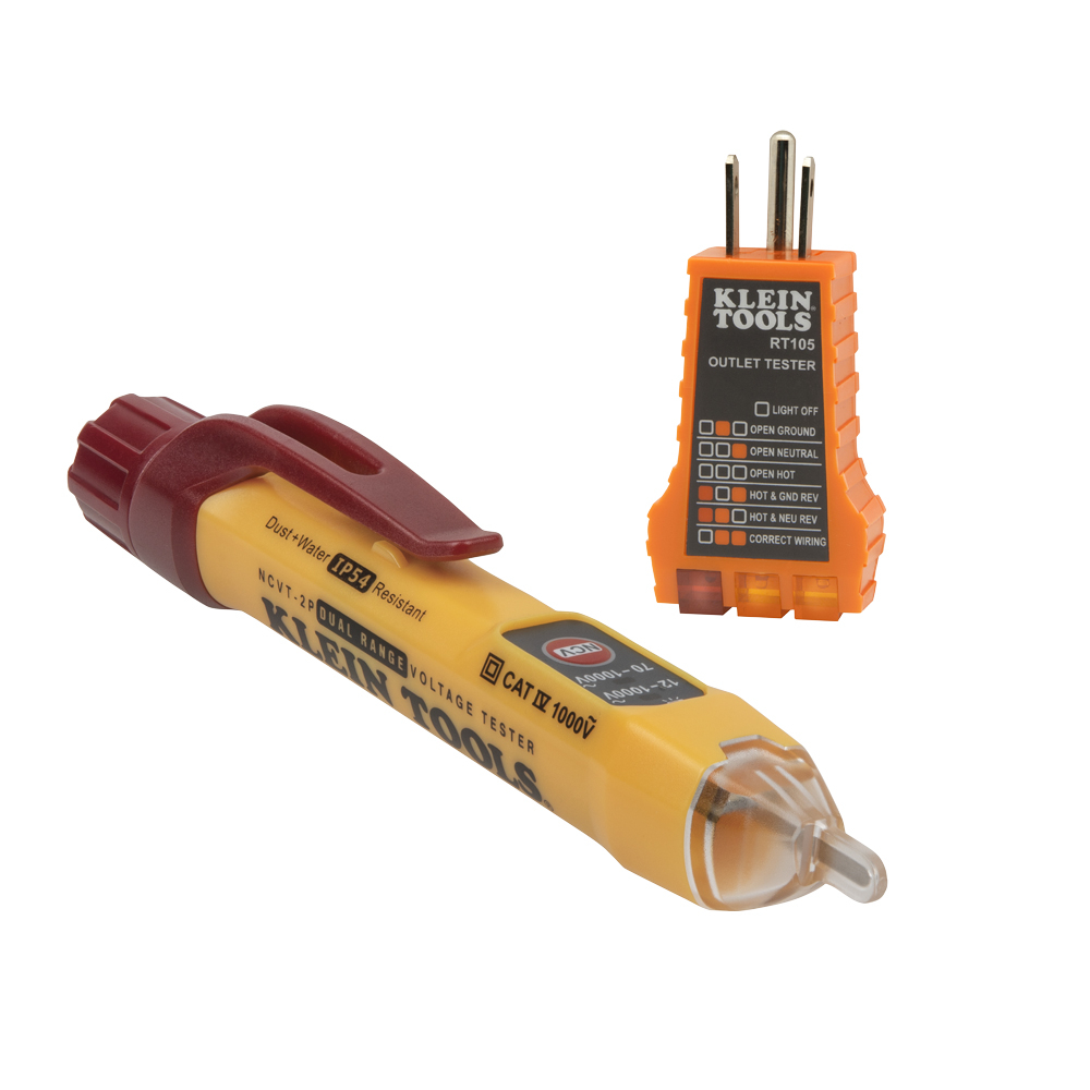 Dual Range NCVT with Receptacle Tester Electrical Test Kit