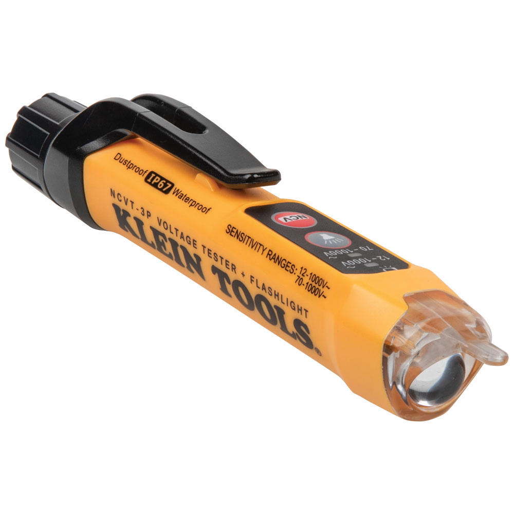 Dual Range Non-Contact Voltage Tester with Flashlight, 12 - 1000V AC