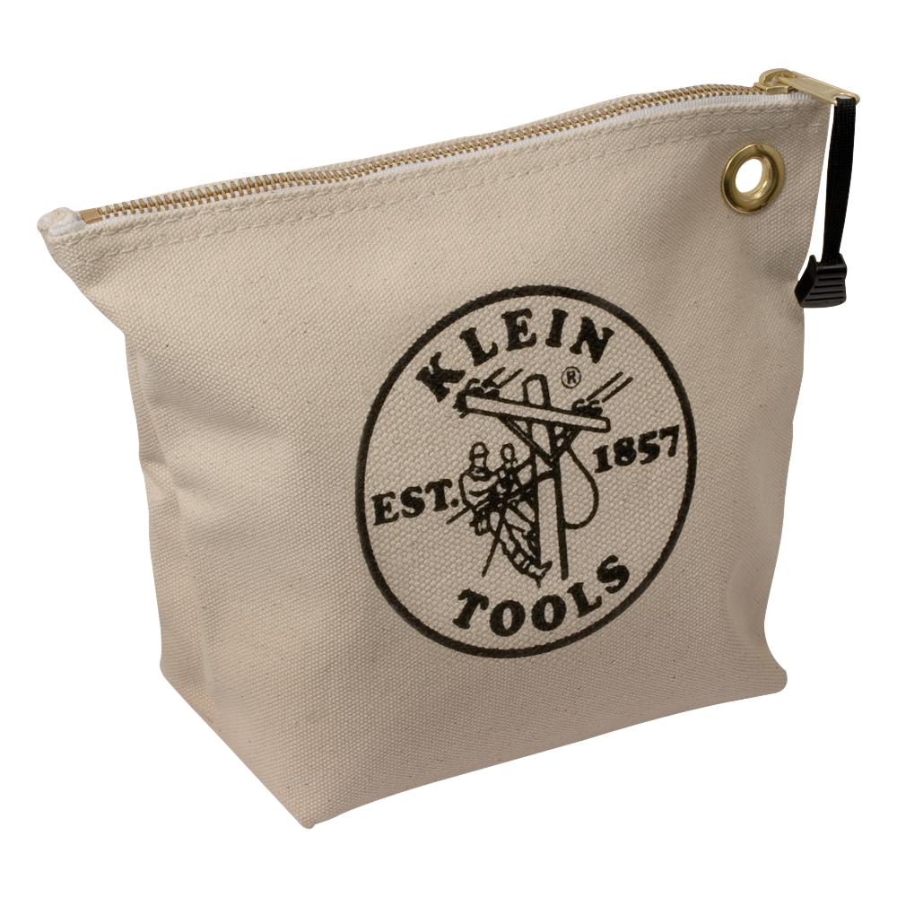Canvas Zipper Bag- Consumables, Natural - 5539NAT | Klein Tools - For Professionals since 1857