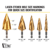 Step Drill Bit, Spiral Double-Fluted, 7/8-Inch to 1-3/8-Inch, VACO - Alternate Image