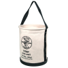 Canvas Bucket, Wide Straight-Wall with Pocket, Molded Bottom, 12-Inch - Alternate Image
