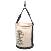 Canvas Bucket, Wide Straight-Wall with Pocket, Swivel Snap, 12-Inch - Alternate Image