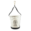 Tapered-Wall Bucket with Swivel Snap Hook, Canvas - Alternate Image
