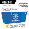 Zipper Bag, Large Canvas Tool Pouch, 18-Inch, Blue - Alternate Image