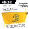 Zipper Bag, Large Canvas Tool Pouch, 18-Inch, Yellow - Alternate Image