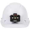 Hard Hat, Non-Vented, Cap Style with Rechargeable Headlamp, White - Alternate Image