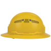 Hard Hat, Vented, Full Brim Style, Yellow - Alternate Image