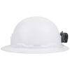Hard Hat, Non-Vented, Full Brim with Rechargeable Headlamp, White - Alternate Image