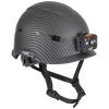 Safety Helmet, Premium KARBN™ Pattern, Non-Vented, Class E, Headlamp - Alternate Image