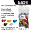 Strain Relief Boots for RJ45 Data Plugs, CAT5e/CAT6 Cable, 100-Pack - Alternate Image
