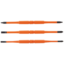 13157 Screwdriver Blades, Insulated Double-End, 3-Pack