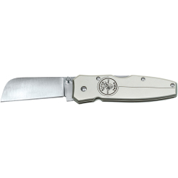 44007 Lightweight Lockback Knife 2-1/2-Inch Coping Blade, Silver Handle