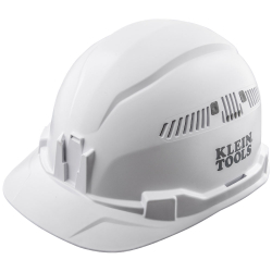 60105 Hard Hat, Vented, Cap Style, White
