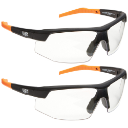 60171 Standard Safety Glasses, Clear Lens, 2-Pack