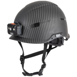 Safety Helmet, Premium KARBN™ Pattern, Non-Vented, Class E, Headlamp