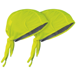 60546 Cooling Do Rag, High-Visibility Yellow, 2-Pack