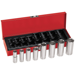 6 Point Socket Sets - Klein Tools’ wrench sets give you a range of wrenches you need in one convenient set. Klein’s 6 point sockets are designed for heavy work. With various sizes to meet your needs, the sockets are forged from rugged alloy steel and feature chrome finish for lasting protection.