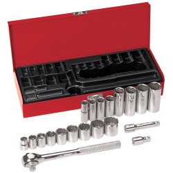 Socket Wrenches and Sockets - Klein Tools’ line of socket wrenches and sockets allow you to loosen or tighten nuts or bolts without rounding the heads. Available in a variety of sizes, the sockets are designed for a snug fit to ensure nuts and bolts keep their shape.