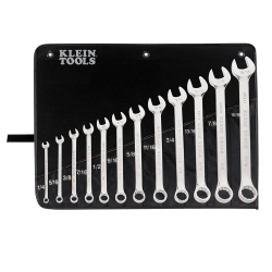Standard Wrench Sets - Klein Tools’ wrench sets give you a range of wrenches you need in one convenient set. Klein Tools’ standard wrenches are combination wrenches available in a variety of standard (SAE) sizes to meet your jobsite needs.