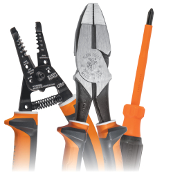 Electricians Hand Tools - From screwdrivers to pliers and more, Klein Tools offers a full line of insulated hand tools for electricians. These tools combine excellent functionality along with reducing the risk of injury in situations where a tool might make contact with an energized source.