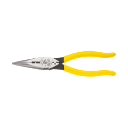D203-8NCR Pliers, Needle Nose Side Cutters with Stripping and Crimping, 8-Inch