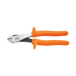 D248-8-INS Diagonal Cutting Pliers, Insulated, High-Leverage, Angled Head, 8-Inch
