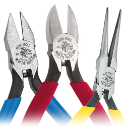 Electronics Pliers - Klein Tools’ Electronics Pliers are lightweight and feature a long, slim nose for delicate, precision assembly work. The pliers are smaller in size, meaning they are idea for work in confined areas. They are Made in the USA of forged steel for a long life and maximum durability.