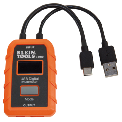 USB Digital Meters - Klein Tools’ USB testers accurately and reliably measure USB port voltage, current, capacity, energy and resistance simultaneously. As they require no batteries, these tools are easy to keep in a tool bag and quickly pull out anytime a USB port needs to be measured.