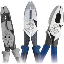 High Leverage Side Cutting Pliers - Klein Tools High-Leverage Side-Cutting Pliers are forged from US-made tool steel with induction hardened cutting knives for added durability. Their high-leverage design, with the rivet moved closer to the cutting edge, adds more gripping and cutting power.
