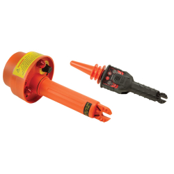 High-Voltage Testers - Voltage testers detect a wide range of AC voltage in overhead conductors with both audible and visual signals. Available in dual range and broad range, these testers are water resistant and include a durable carrying case, meaning they can be taken along and used on a variety of jobsites.