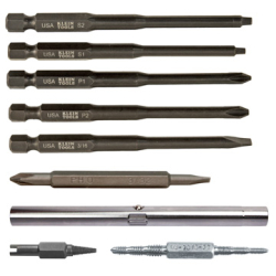 Screwdriver Bits and Parts - Klein Tools Screwdriver Bits, Replacement Parts, and Accessories continue the Klein tradition of performance, durability and precision. Whether you need a screwdriver bit kit or replacement bits, a screwdriver handle, or drill taps, Klein Tools makes durable, high quality products.