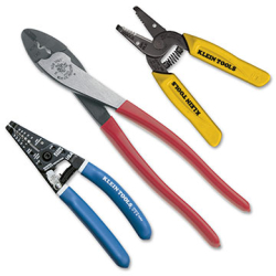 Strippers, Cutters, and Crimpers - Manufactured with the needs of the professional tool user in mind, Klein strippers, cutters, and crimpers are designed to get jobs done with precision and quality.<CRLF>
