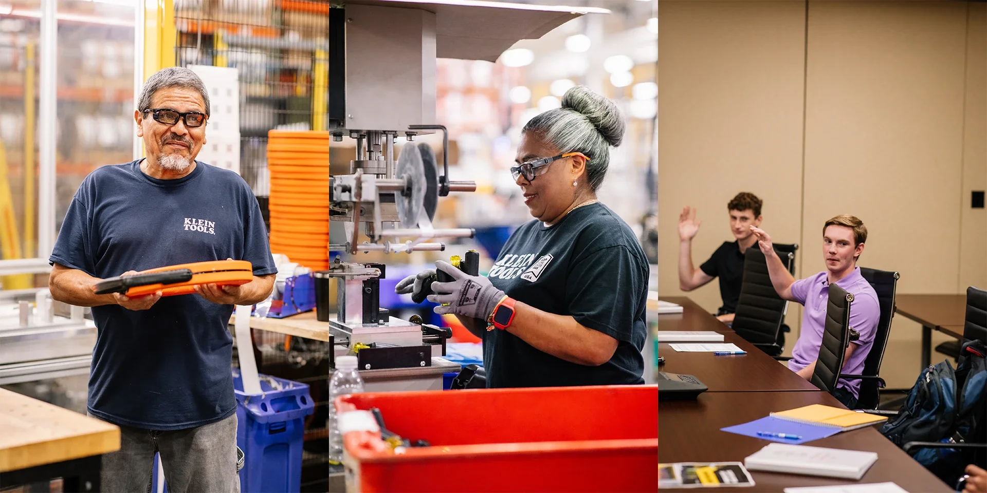 photo collage of various Klein Tools employees at different locations