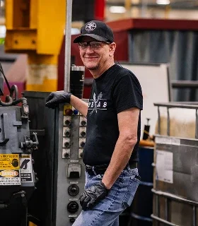 Klein Tools employee working in a plant