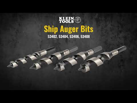 Klein Tools Ship Auger Bits (53402, 53404, 53406, 53408)