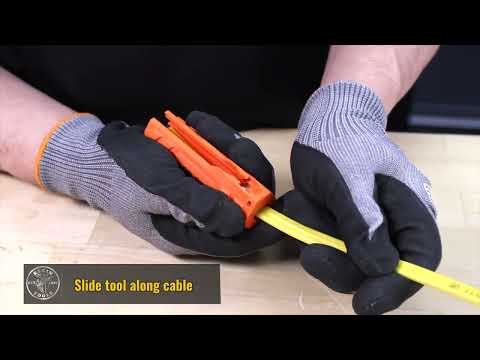 How To Use Klein Tools 5-in-1 NM Romex Cable Ripper and Wire Stripper Multi-Tool (L1412)