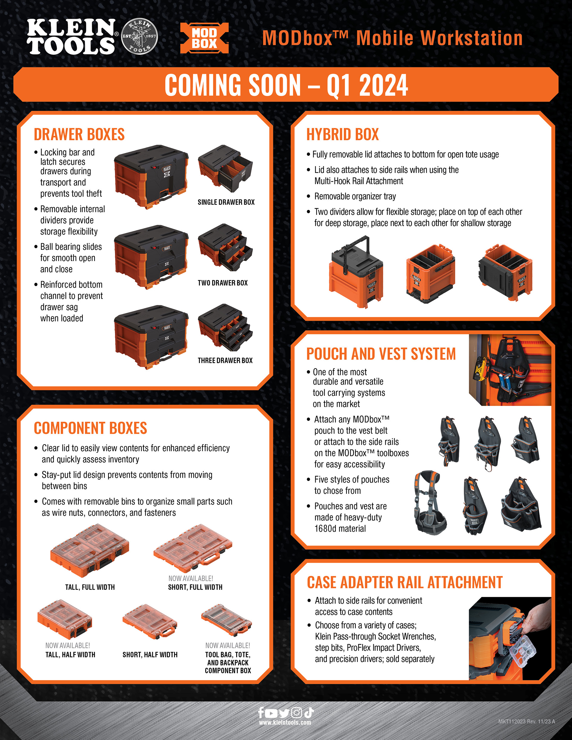 Klein MODbox™ Small Toolbox - Tool Storage System - 54804MB – J.L. Matthews  Co., Inc.