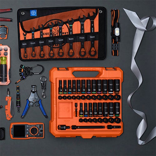 image showing various Klein Tools items laid out on a table