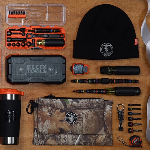 image showing various Klein Tools items laid out on a table