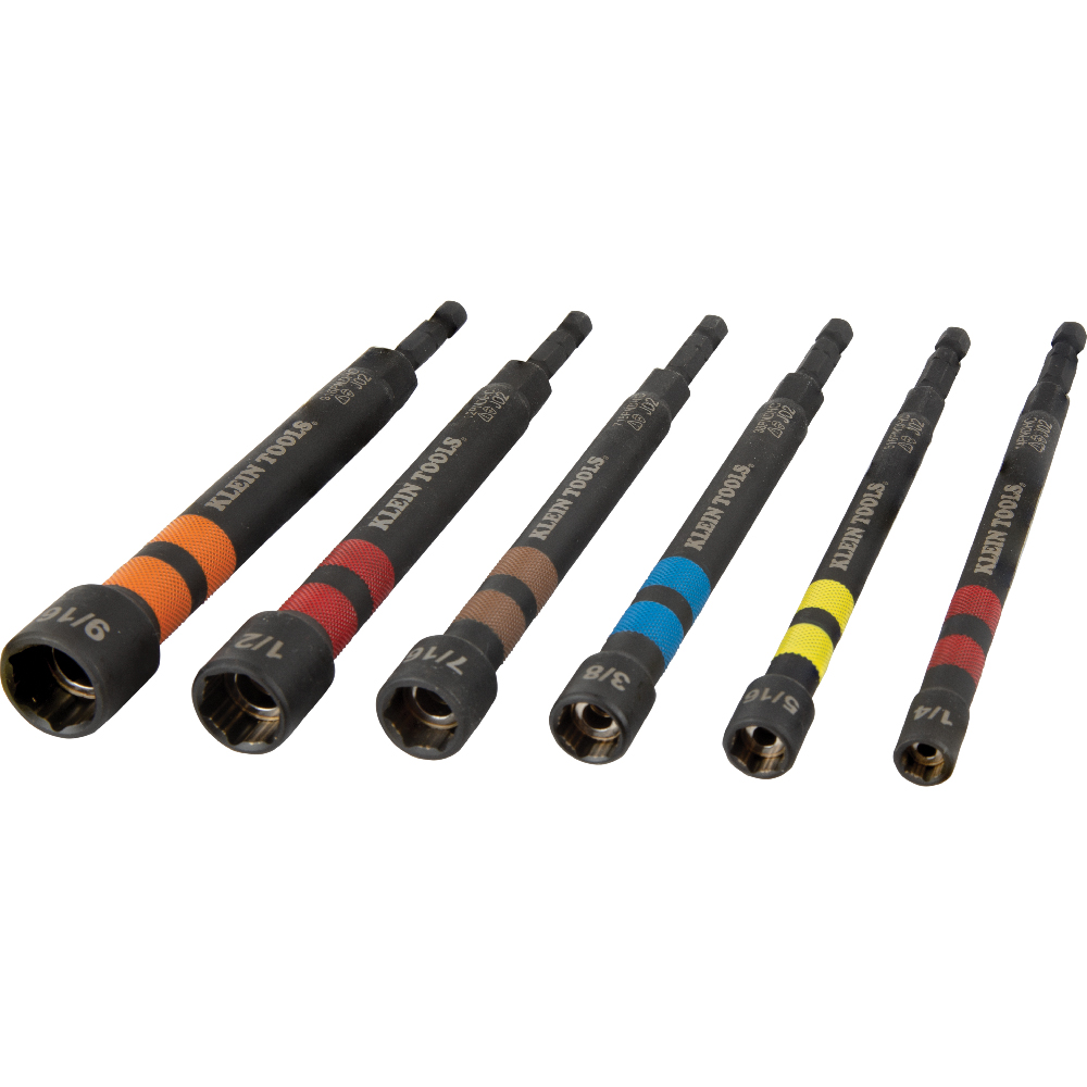 Hollow Magnetic Color-Coded Ratcheting Power Nut Driver, 7-Piece