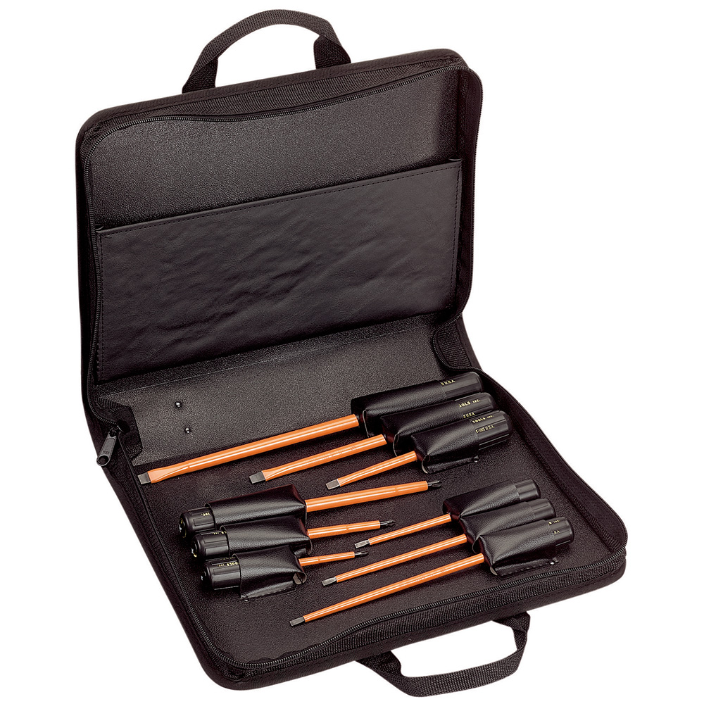 33528 Screwdriver Set, 1000V Insulated Slotted and Phillips, 9-Piece - Image