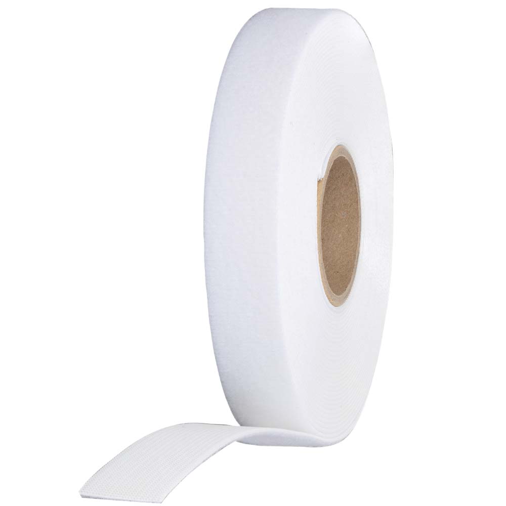 450960 Hook and Loop Tape, 3/4-Inch, 25-Foot, White, Custom Length Cable Ties - Image