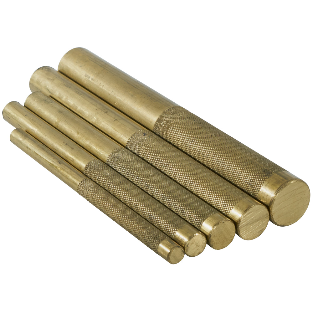 Performance Tool W759 8-Inch Long Brass Pin Punch, 5-Piece