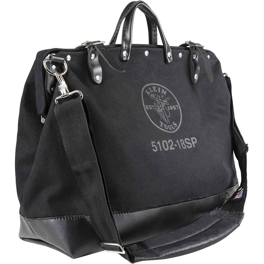 510218SPBLK Deluxe Tool Bag, Black Canvas, 13 Pockets, 18-Inch - Image
