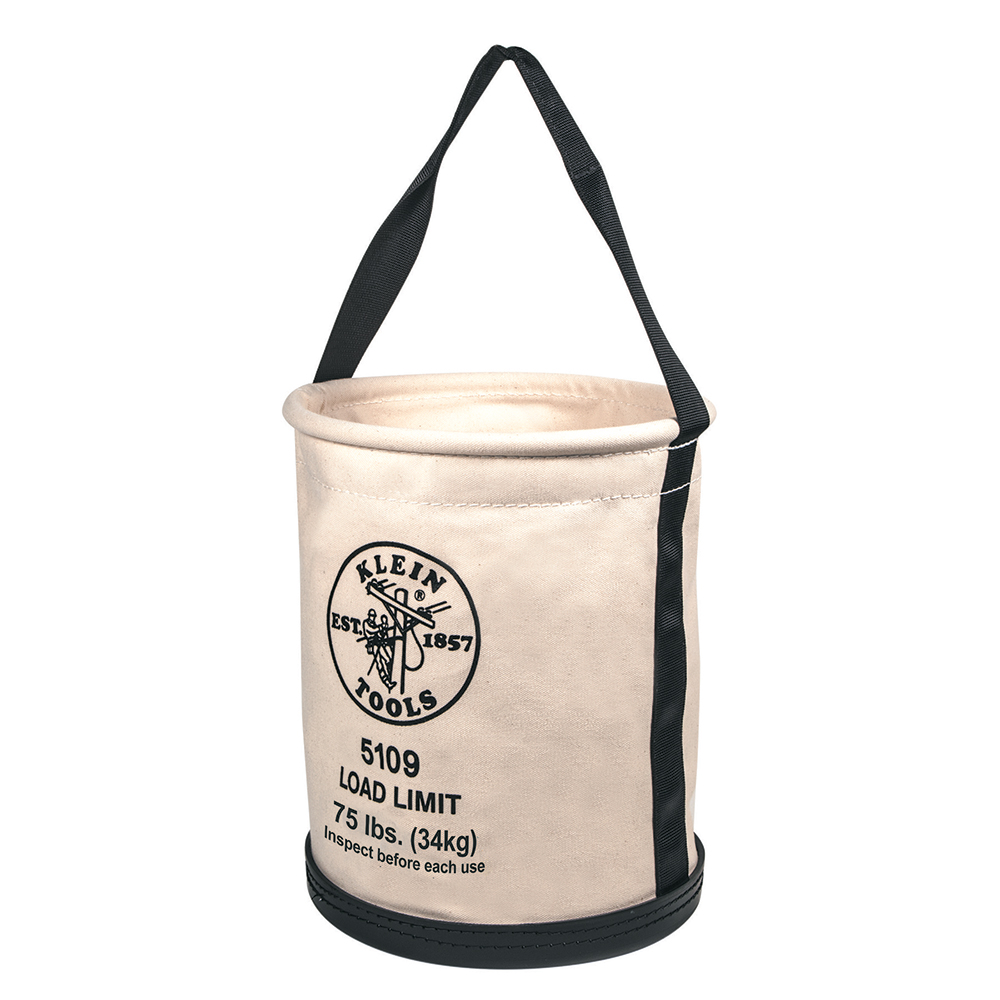 5109 Canvas Bucket, Wide-Opening, Straight-Wall, Molded Bottom, 12-Inch - Image