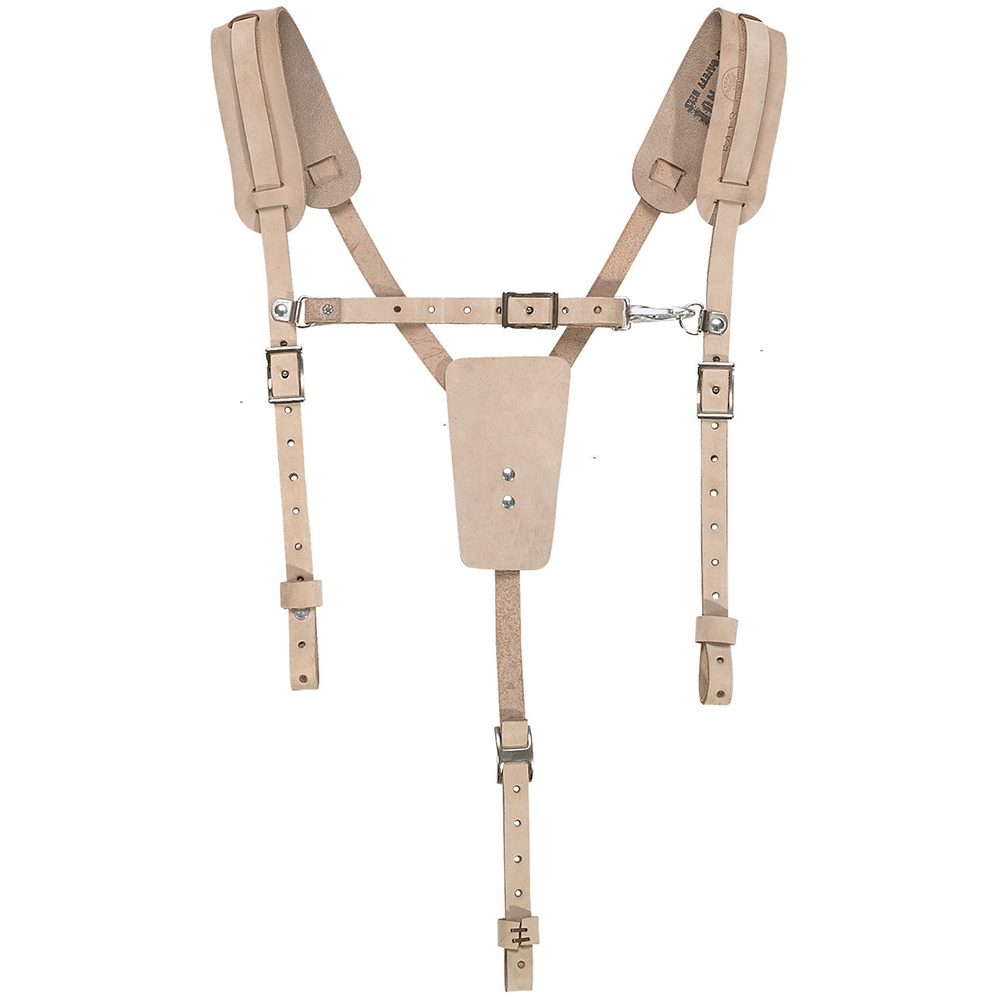 5413 Soft Leather Work Belt Suspenders - Image