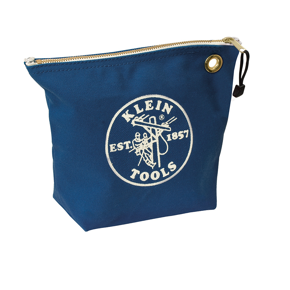 5539BLU Zipper Bag, Canvas Consumables Tool Pouch, Blue - Image