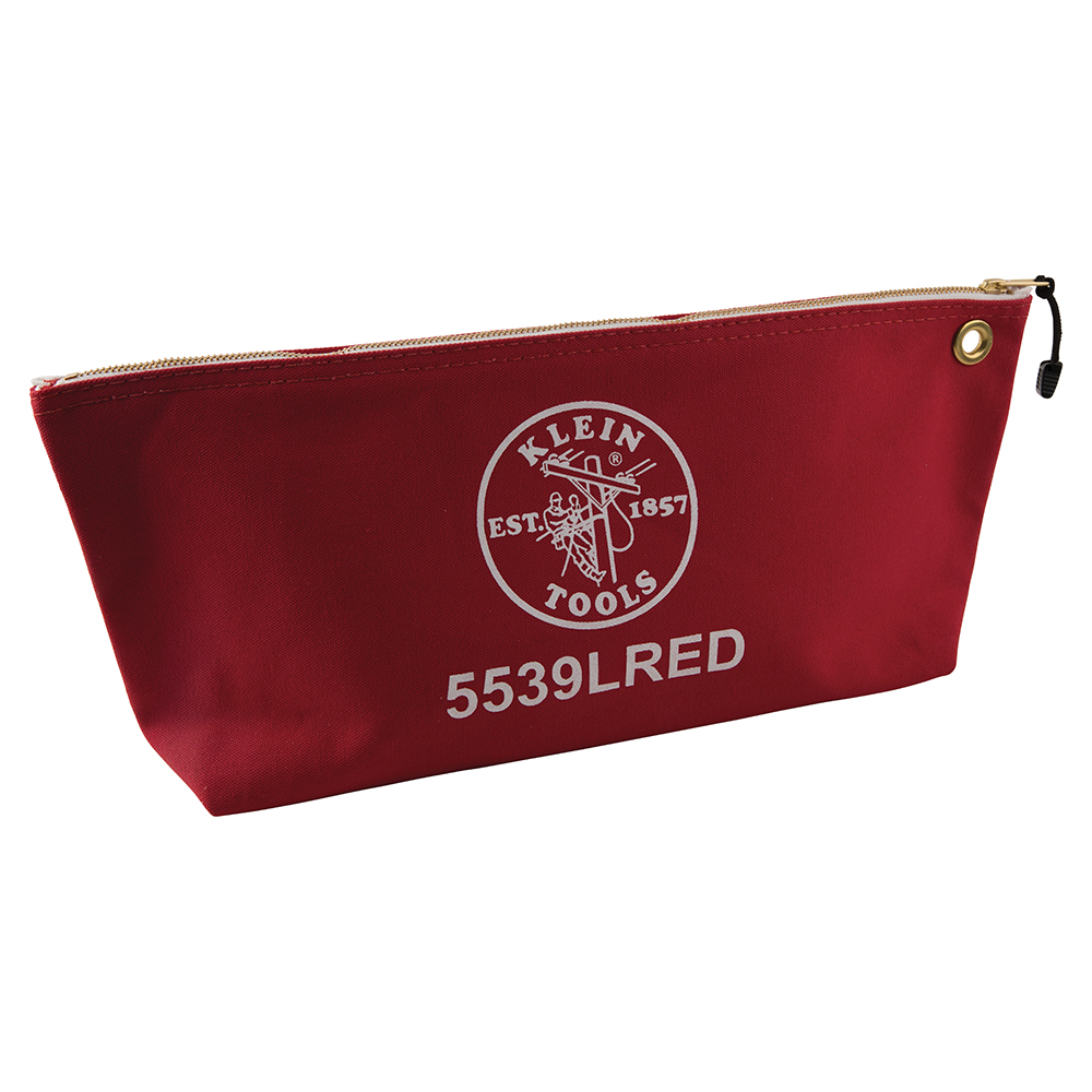 5539LRED Zipper Bag, Large Canvas Tool Pouch, 18-Inch, Red - Image