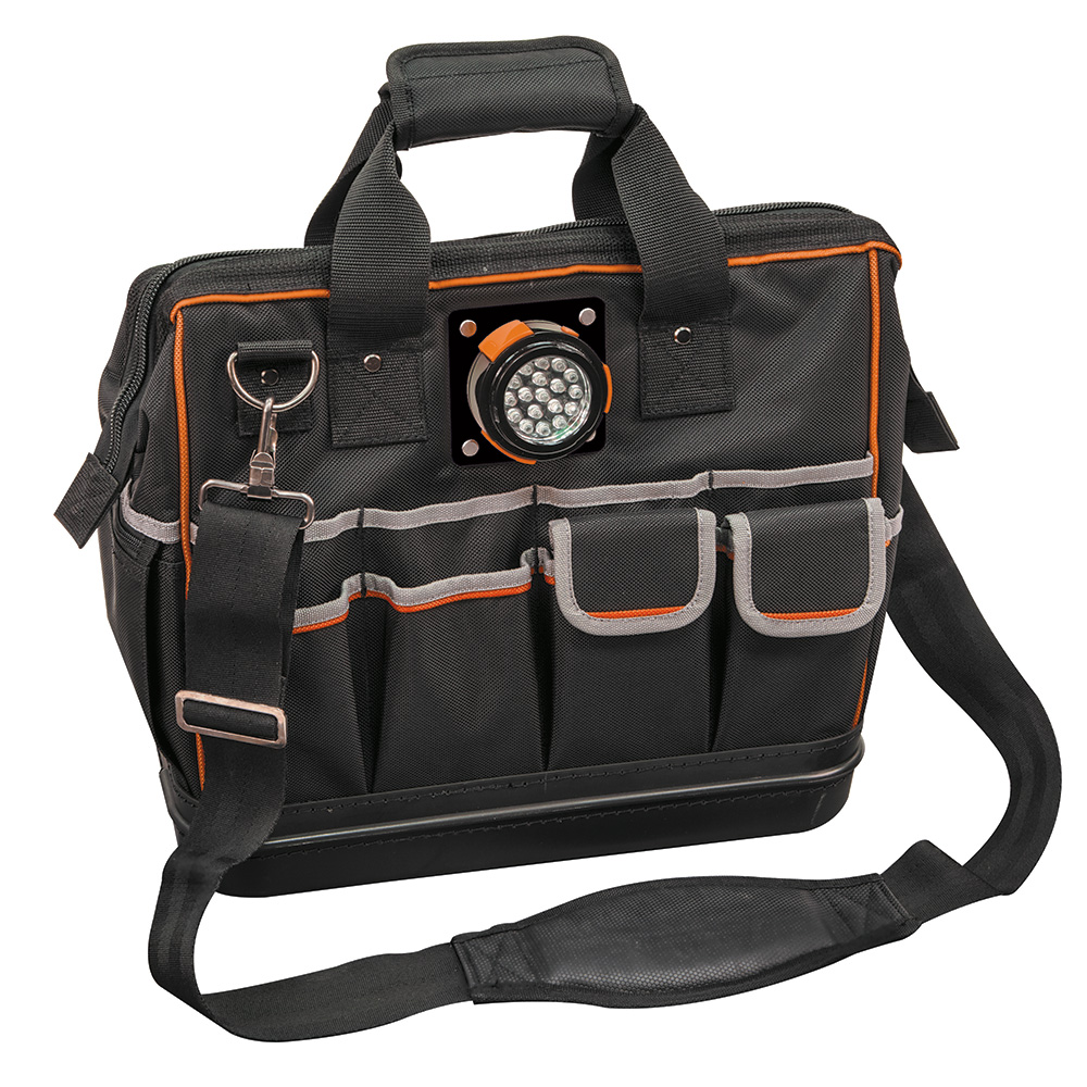 55431 Tool Bag, Tradesman Pro™ Lighted Tool Bag, 31 Pockets, 15-Inch - Image